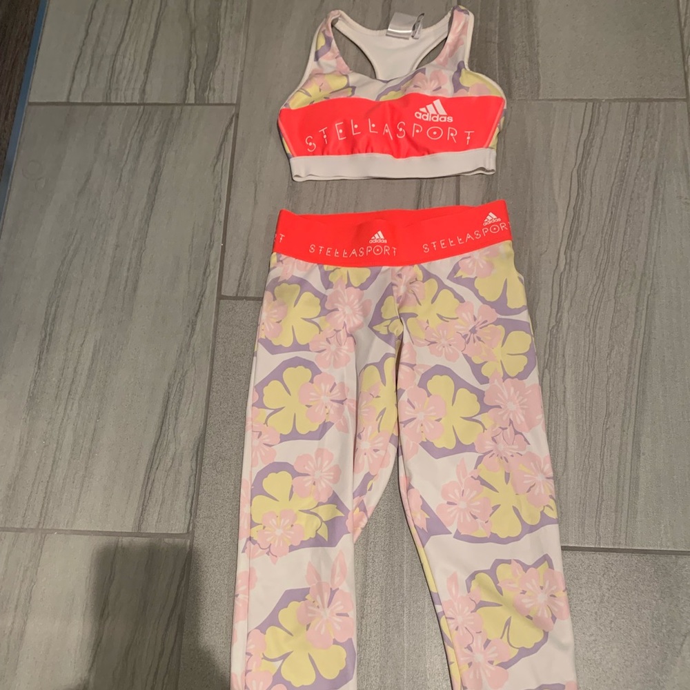 Stella McCartney Hawaii Print 3/4 Climacool set XS